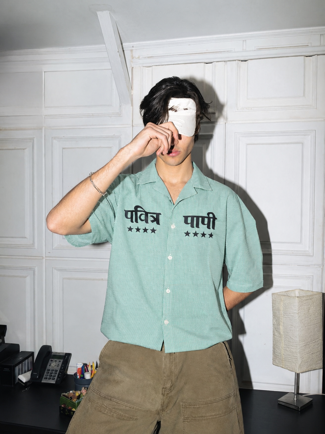 Pavitra Paapi Checkered Shirt
