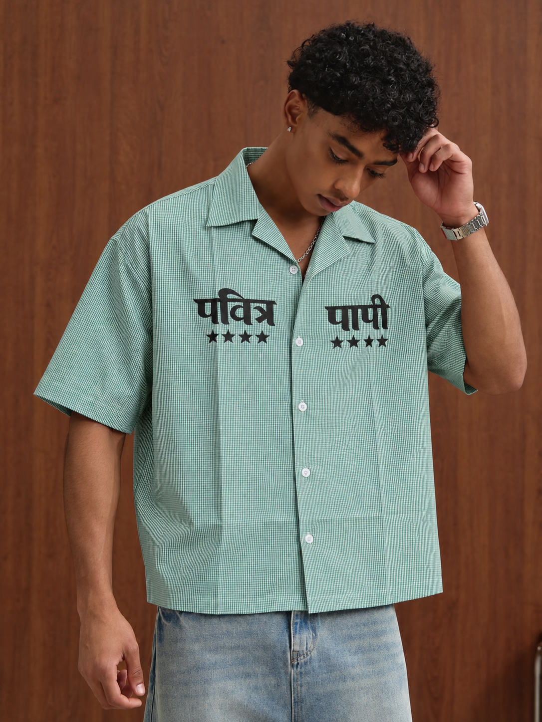 Pavitra Paapi Checkered Shirt