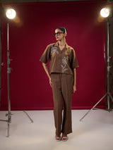 FloraScript Embroidered Co-Ord