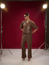 FloraScript Embroidered Co-Ord