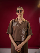 FloraScript Embroidered Co-Ord