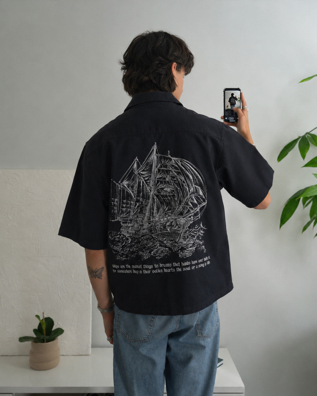 Voyage Graphic Oversized Shirt