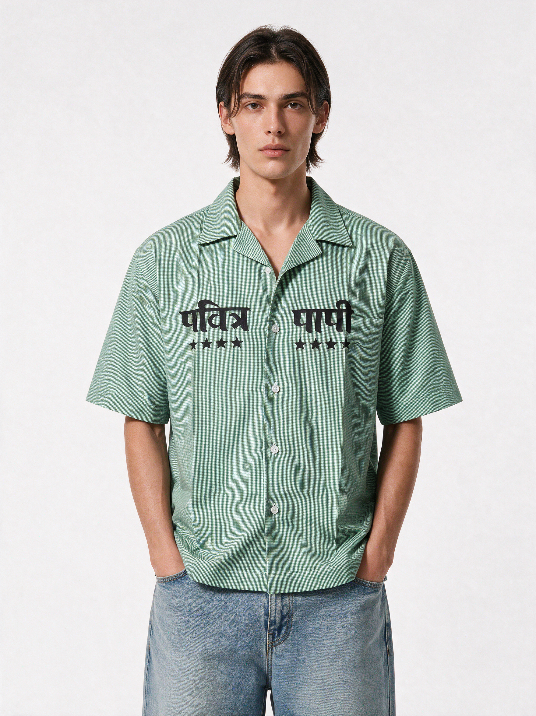 Pavitra Paapi Checkered Shirt